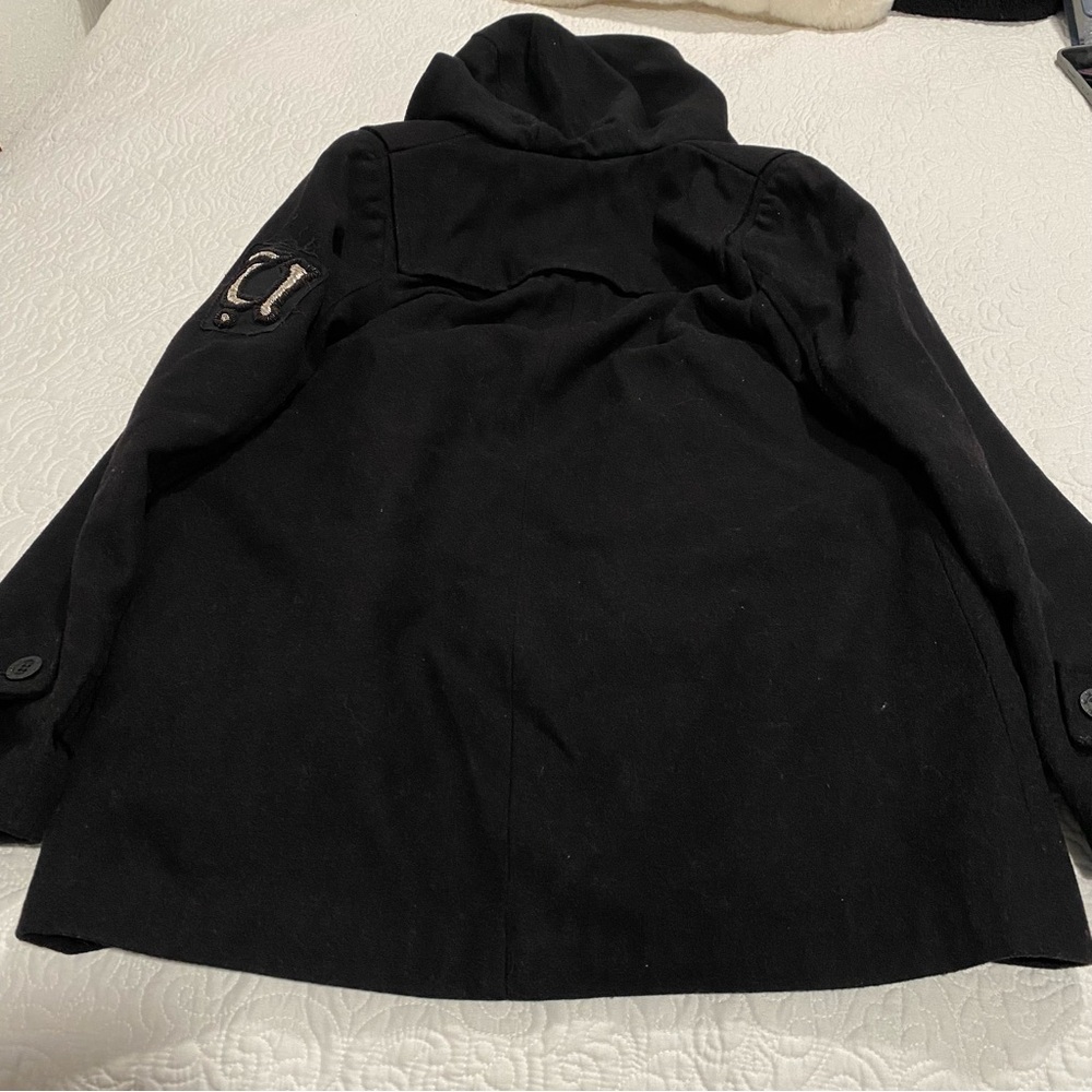 Wool Blend Winter Coat Toggle Button And Zip Up C… - image 5